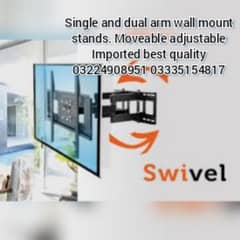 LCD LED tv dual arm adjustable wall mount bracket stand
