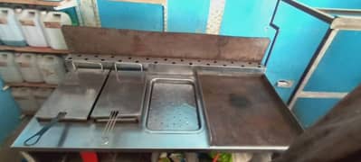 Counter fryer hot plate Refrigerators Table chairs basket  etc
