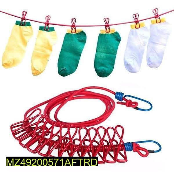Elastic cloth drying hanging clothesline rope 2