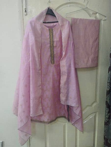 gulahmad brand jacquard  lown three piece dress for sale 0