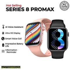 i8 Pro Max Smart Watch witn Tempered Glass Case