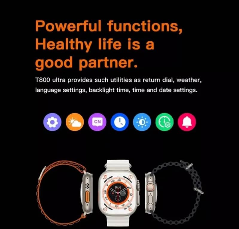T800 Ultra Smart Watch Series 8 1.99" Bluetooth Call Smartwatch Heart 4