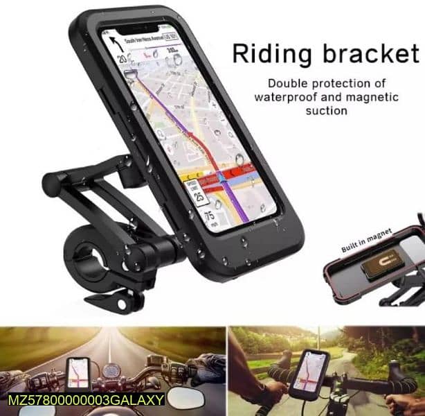 360 Degree rotating bike phone holder mount stand 3