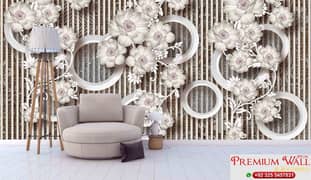 3D pvc flex wallpaper