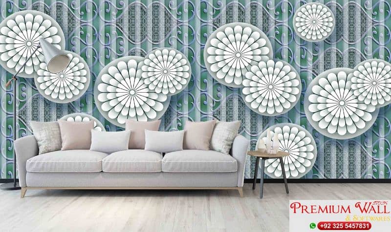 3D pvc flex wallpaper 4