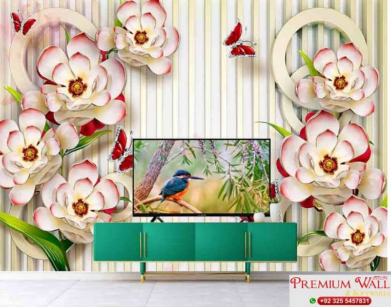 3D pvc flex wallpaper 17