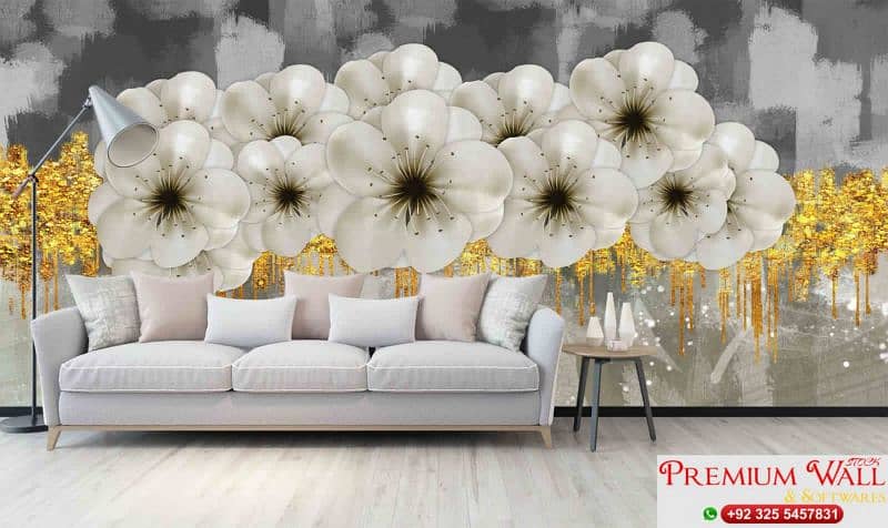 3D pvc flex wallpaper 18