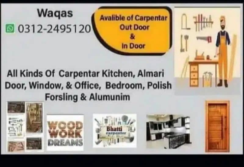 Carpenter / furniture repairinig / wood work available on demand 8