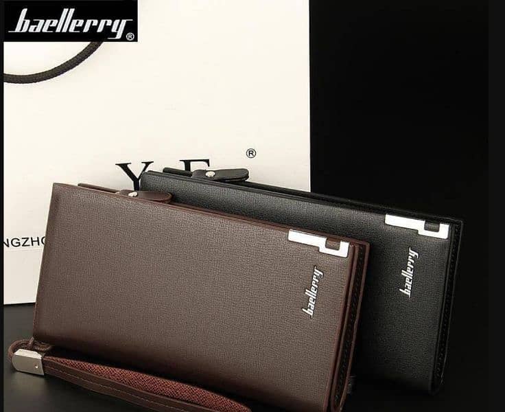 Unisex PU Leather Bi-Fold Long Wallet 0