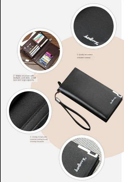 Unisex PU Leather Bi-Fold Long Wallet 1