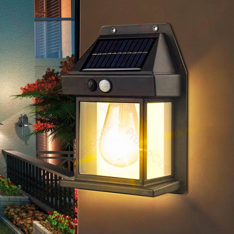 Solar tungsten wall lamp for outdoor garden 3