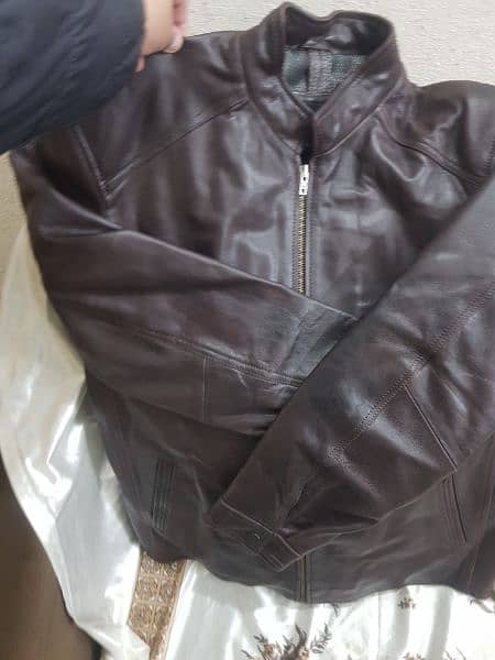 leather Brown jacket 1