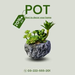 Flower pots/mini flower pots/artificial plants/decor items/flower vase