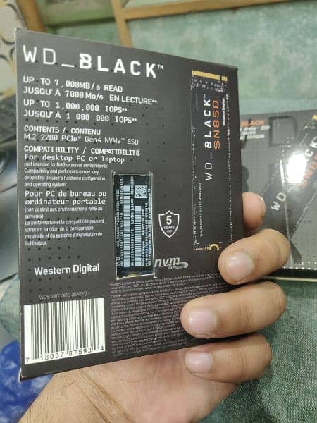 WD  SN850 nvme  1tb box Pack quantity available international warranty 2