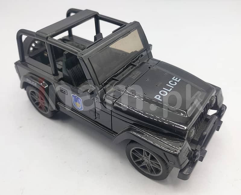 Off-Road Diecast Model Police Jeep Toy - Light & Sound 1