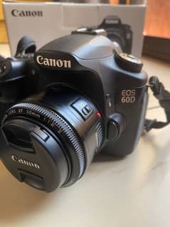 CANON 60D with canon 18-55mm and 50mm,  Box + Accessories