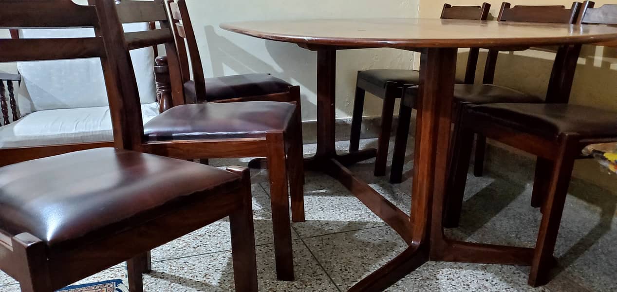 Latest Home Design Diyar / Teak Wood,6 Seater Dining Table Munasib 4