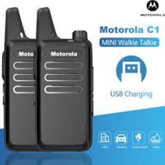 new Motorola c 1 slim walkie talkie set 0