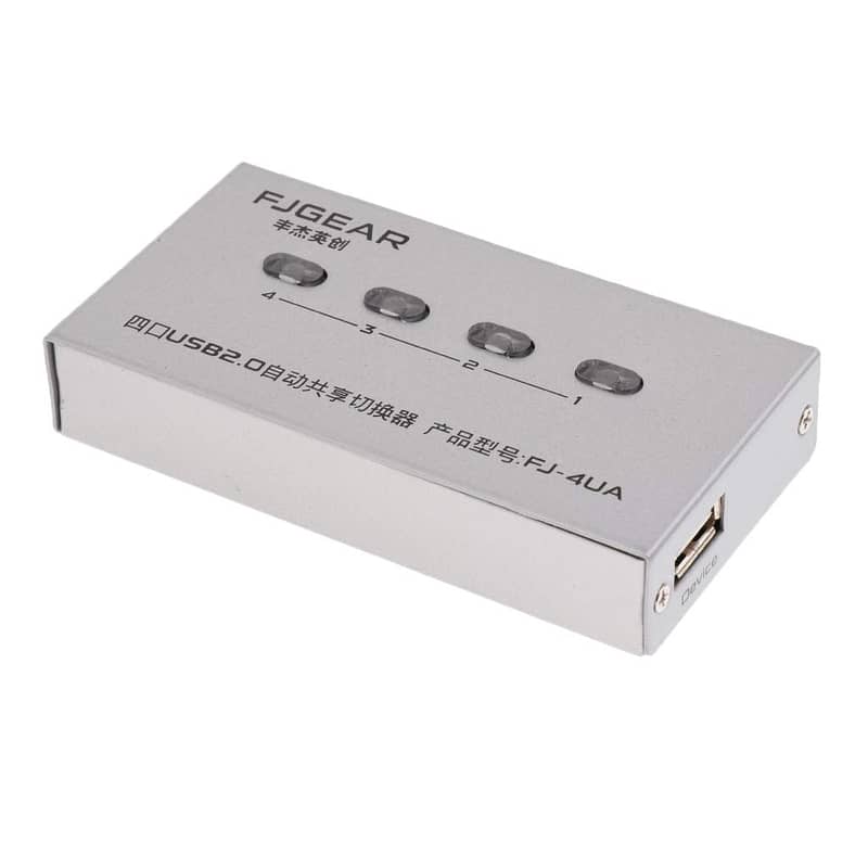 FJGEAR 4Ports Auto USB Printer Data Switch 0