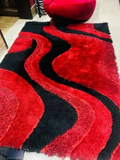 Beautiful red and black rug