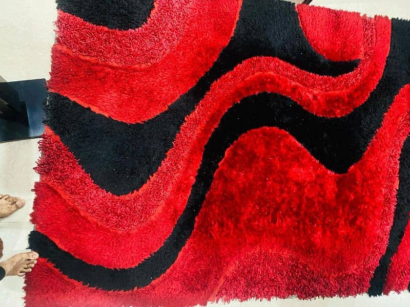 Beautiful red and black rug 2