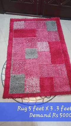 Beautiful Pink rug for a girlish room in good condition.