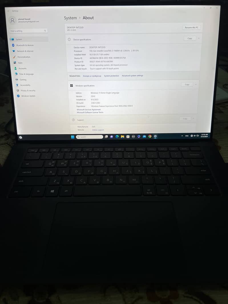 Dell XPS 15 9510 UHD Touchscreen 4