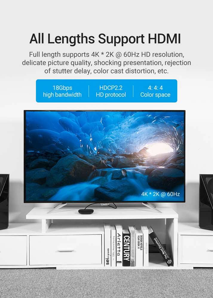 HDMI Cable 30M, 4K 60Hz, Optical Fiber, VENTION Brand. 3