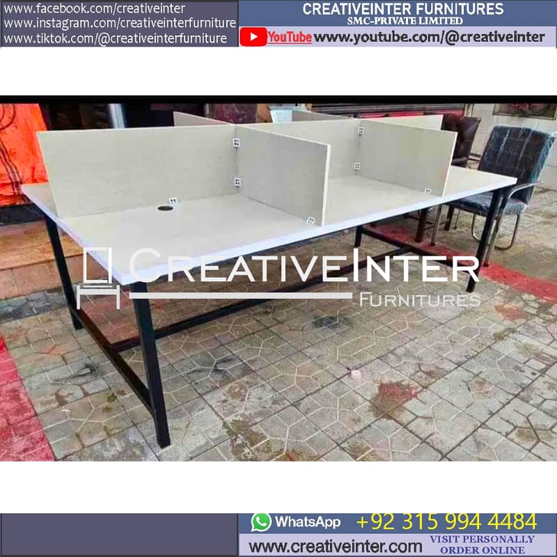 Executive Office table workstation laptop compute chair CEO desk 3