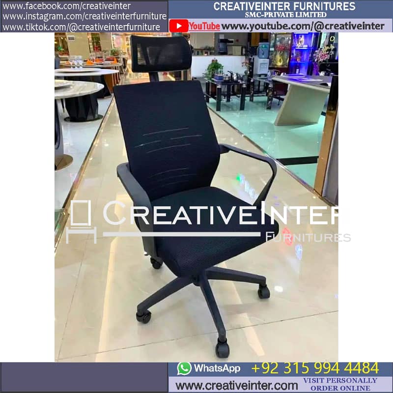 Executive Office table workstation laptop compute chair CEO desk 2