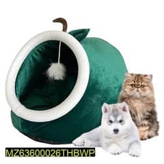 cat ear pet bed with tail
