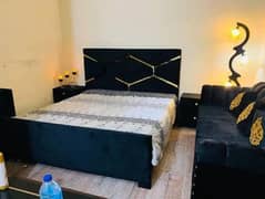 Double bed / Bed set / Furniture / King size bed / poshish  bed