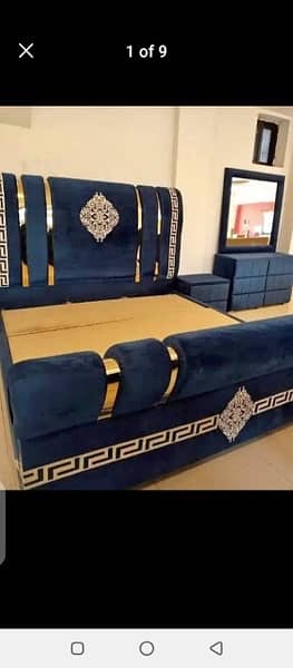 Double bed / Bed set / Furniture / King size bed / poshish  bed 8