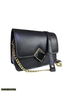 women's PU leather plain handbag