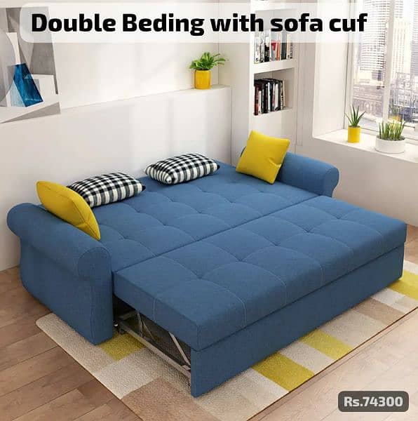 Sofa cum bed sets. 3in1 furniture handmade household items. 4