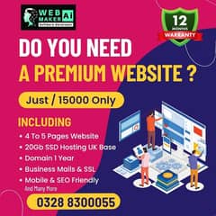 Premium Website Development Complete Package with 12 Months Support 0