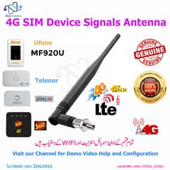 4G Signals Antenna for 4G Devices Like Zong , Jazz, Telenor, Ufone