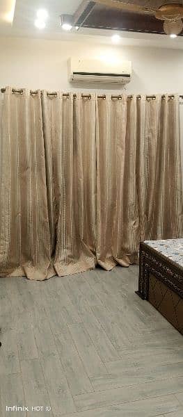 Pink Jacquard Curtains pair Good condition 5