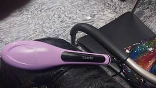 Electric heated hair straightener brush for sale