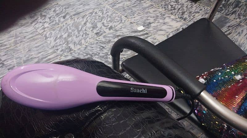 Electric heated hair straightener brush for sale 0