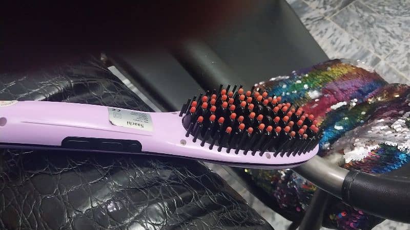 Electric heated hair straightener brush for sale 1