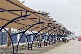 folding parda shades fiber shade parking shade grill gates railing 12