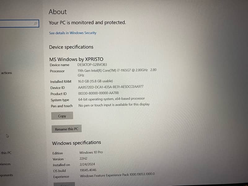 Hp ProBook 450 g8 core i7, 11th 5