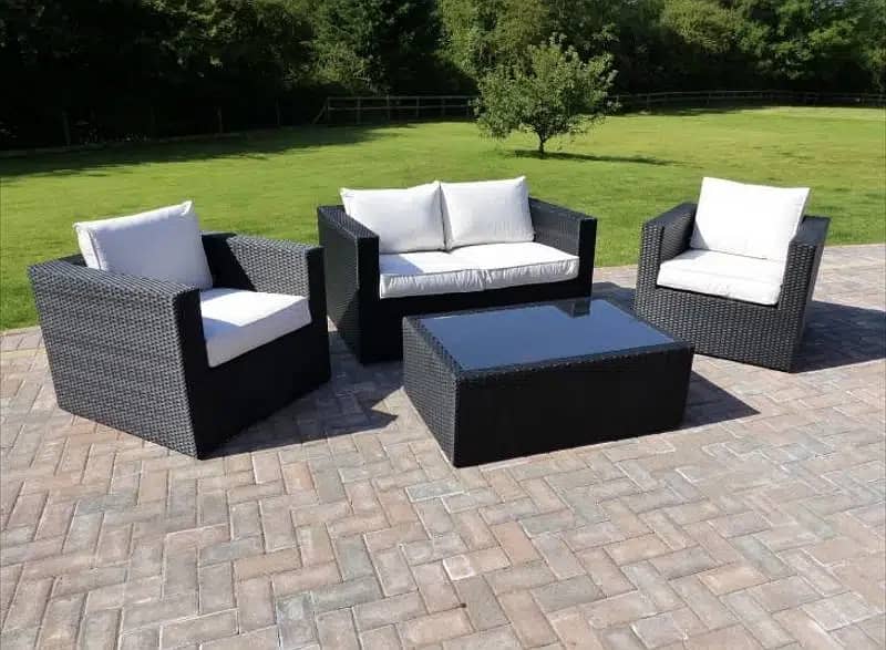 Patio Rattan Sofas, Three and Two Seater, Outdoor garden lawn terrace 3