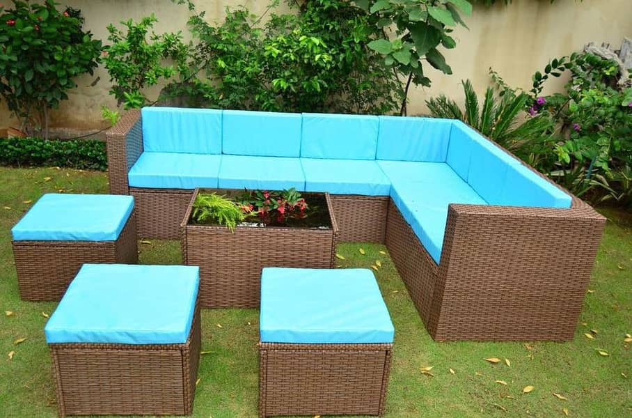 Patio Rattan Sofas, Three and Two Seater, Outdoor garden lawn terrace 8