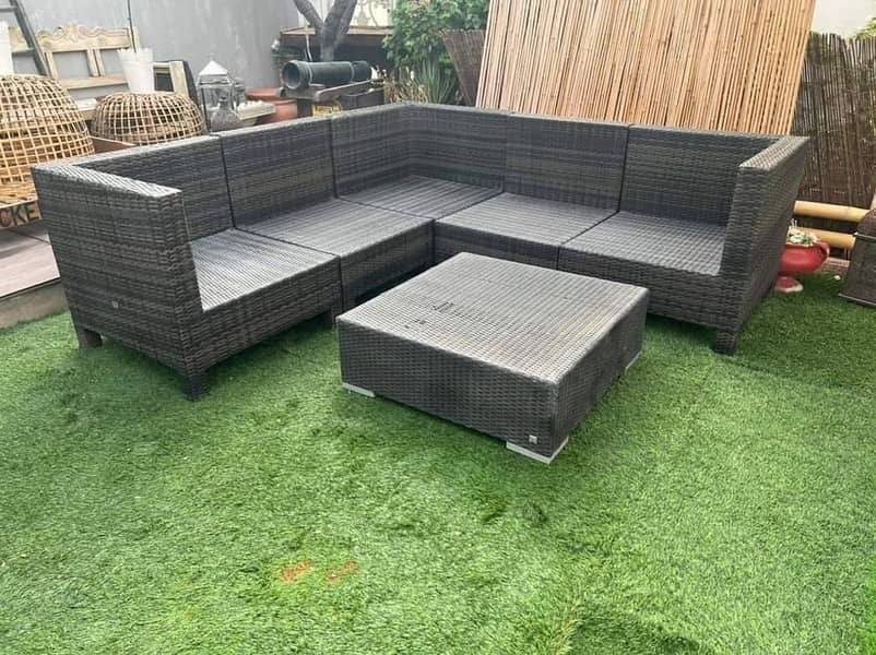 Patio Rattan Sofas, Three and Two Seater, Outdoor garden lawn terrace 13