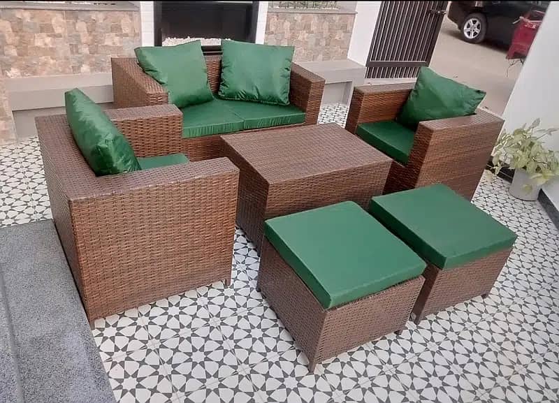 Patio Rattan Sofas, Three and Two Seater, Outdoor garden lawn terrace 19