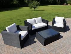 Patio Rattan Lawn sofas, Outdoor garden furniture, L shape sofa