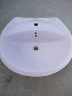 Large Basin with pedestals and flush tank