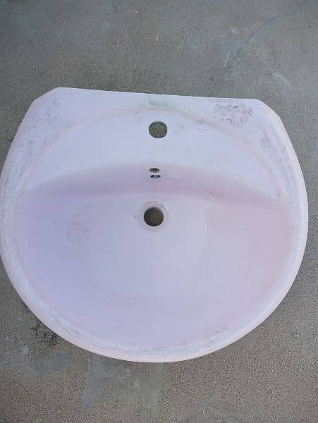 Large Basin with pedestals and flush tank 2
